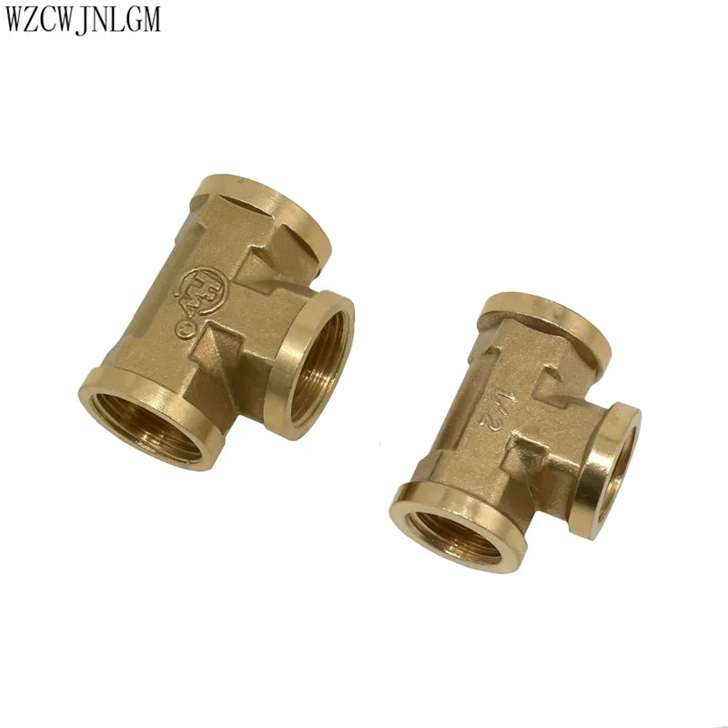 Тройник латунный Соединительный адаптер для соединителя воды 1/2 &quot3/4&quot BSP