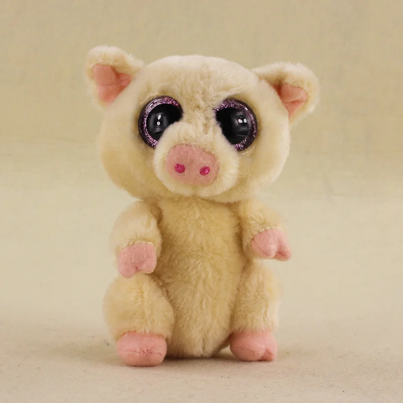15cm Ty Beanie Boos Big Eyes Pggley the Pig Stuffed Animal Corky Pig Plush Doll for