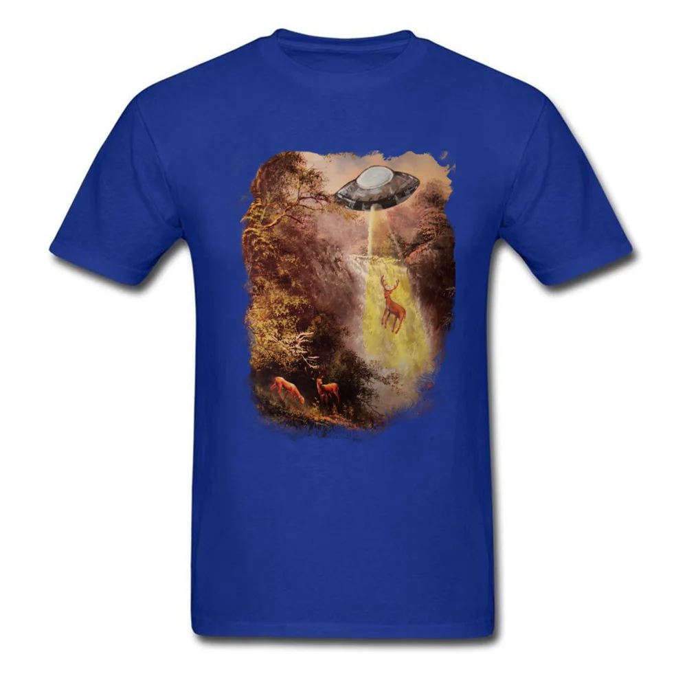 Deer hunters Tops Shirt Dominant Crew Neck Summer Short Sleeve Cotton Men T-Shirt Simple Style Tee Shirts Free Shipping Deer hunters blue