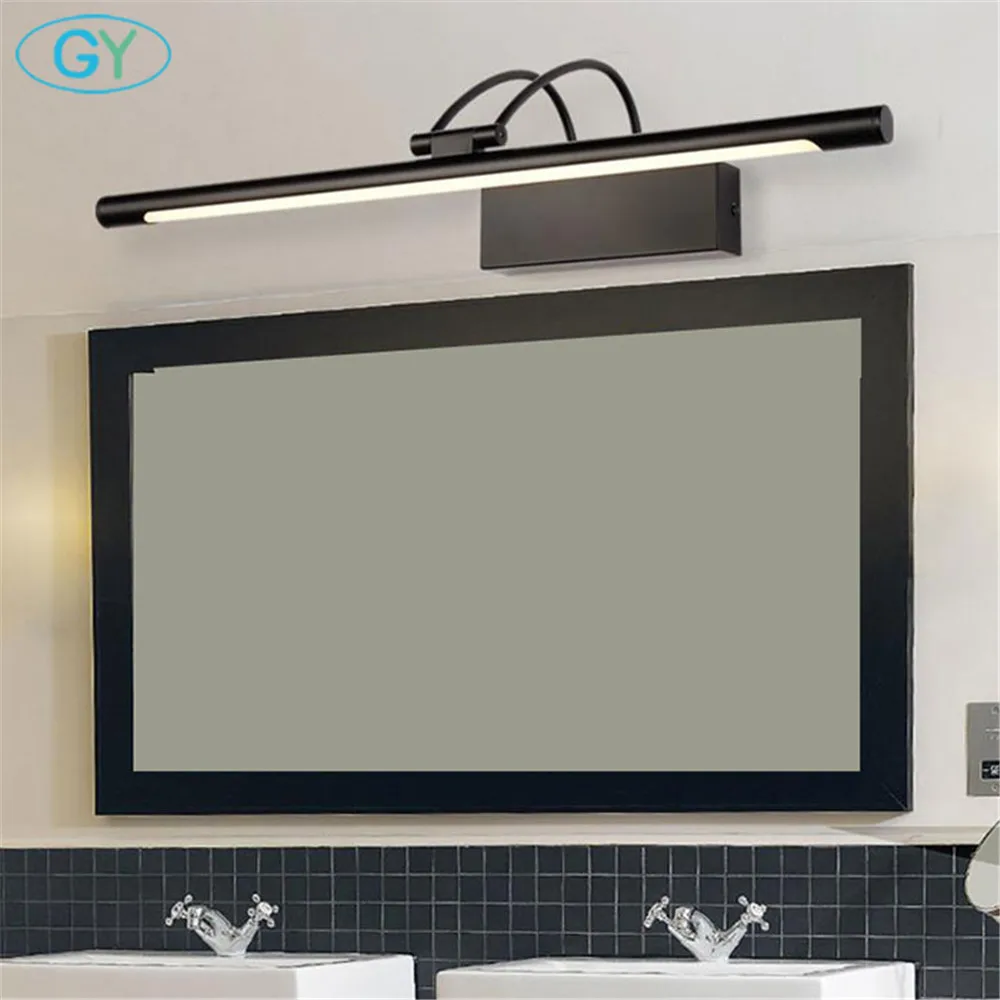 black bathroom mirror lamp waterproof retro cabinet vanity mirror