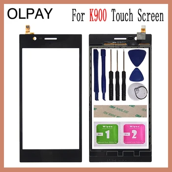 

OLPAY 5.5'' Touch Screen For Lenovo K900 K 900 Touch Screen Digitizer Panel Front Glass Lens Sensor Tools Adhesive+Wipes