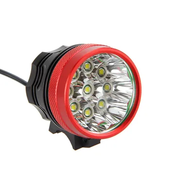 

Super Bright 15000lm 9x XML U2 LED Front Bike Lamp 3 Modes Cycling Light with 12000mAh Battery and Charger