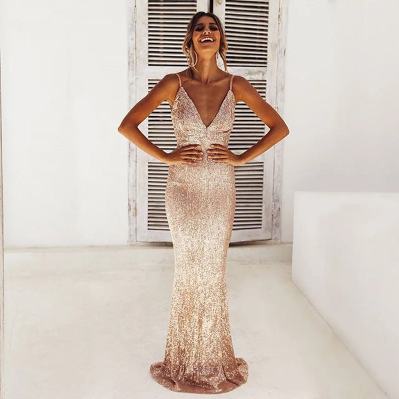 NATTEMAID светоотражающее платье с блестками для вечеринки женское сексуальное платье макси с открытой спиной элегантное Клубное платье с v-образным вырезом Летнее Длинное платье макси Vestidos