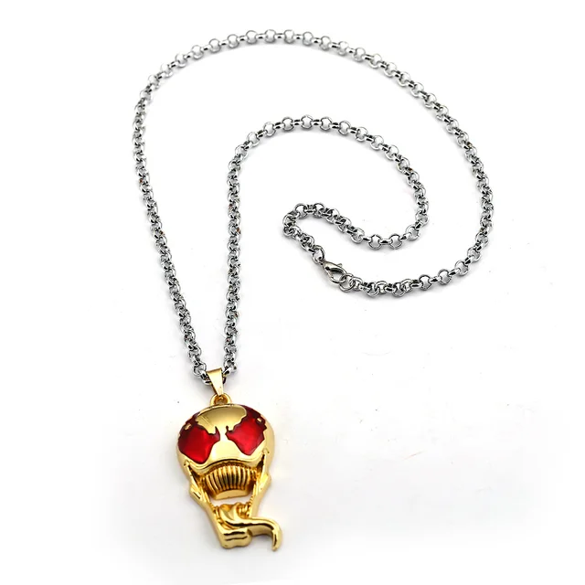 Marvel Venom Necklace Cool Skull Metal Pendants Necklaces For Men Fans