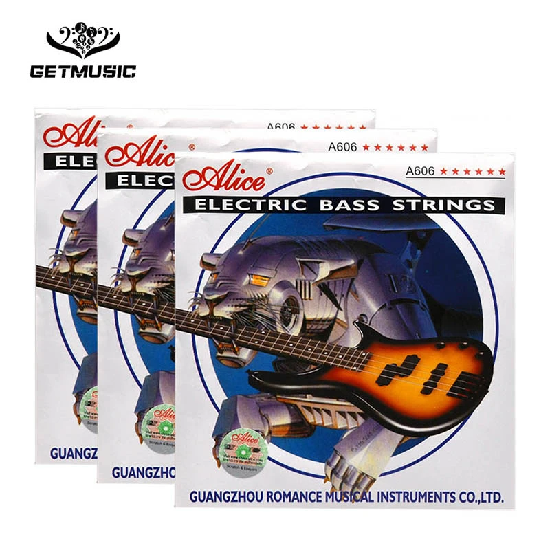 Electric Bass String 1 set 6 string Alice A606(6) M contrabaixo encordoamento|Guitar Parts & Accessories| - AliExpress
