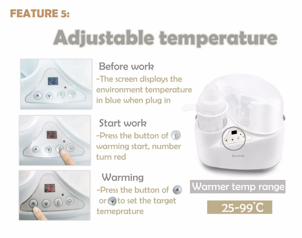 4 в 1 Многофункциональный Подогреватель бутылочек для детского молока Подогрев Бутылочки для молока стерилизатор термостат дезинфекция пищи паровой нагрев Электрический
