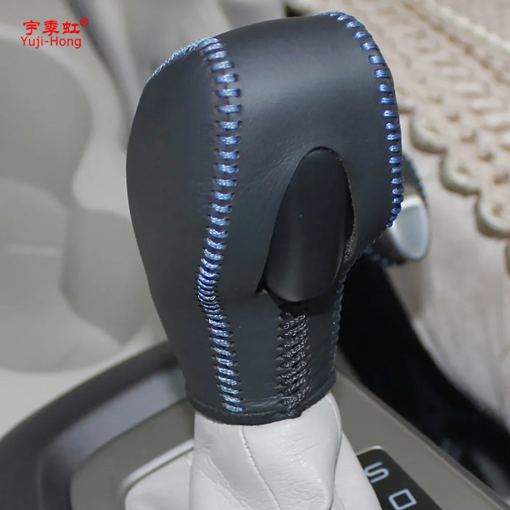 Yuji-Hong Car Gear Covers Case for Ford Focus 2012- KUGA 2013-2015 Ecosport Fiesta Mondeo 2013 Fusion Genuine Leather Cover