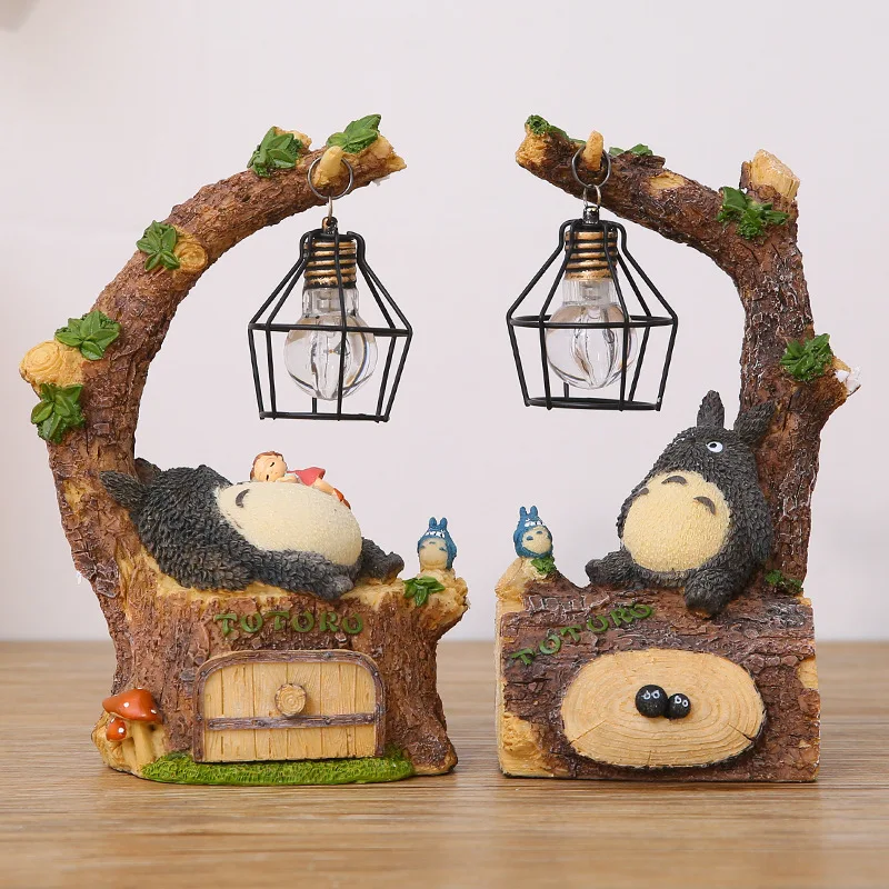 New Fashion Craft Resin Totoro Night Light LED Table Lamps Bedside Nightlights For Kids Birthday Gift