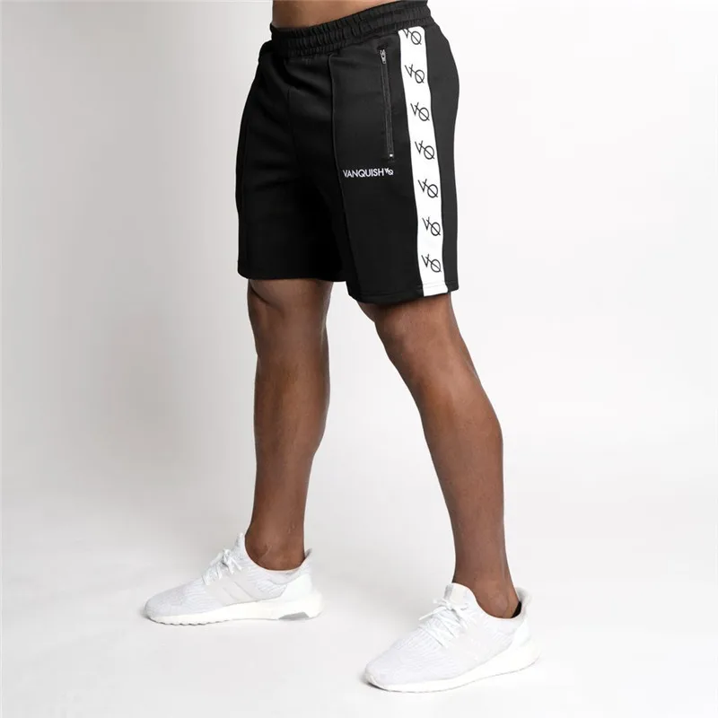 

New Casual Mens Shorts Joggers Solid Cooton Patchwork Sweatpants Beach Shorts Gyms Fitness Bodybuilding Men Cool Breathable