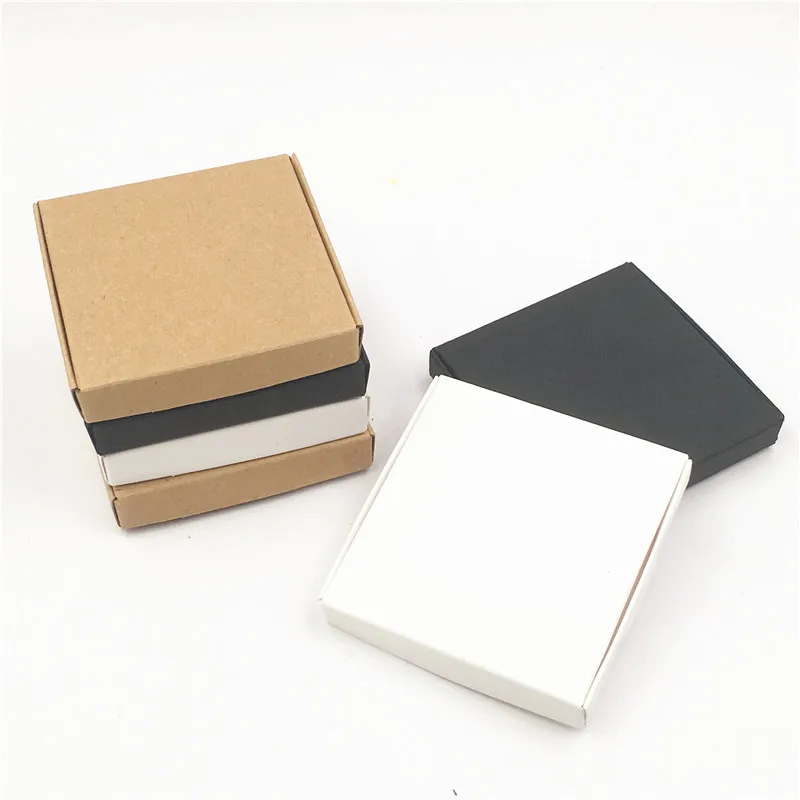 

24Pcs/Lot 2 Size Classical Blank DIY Retro Style Paper Cardboard Cuboid Box For Handmade Soap Towel Mini Pizza Cake Pack Boxes