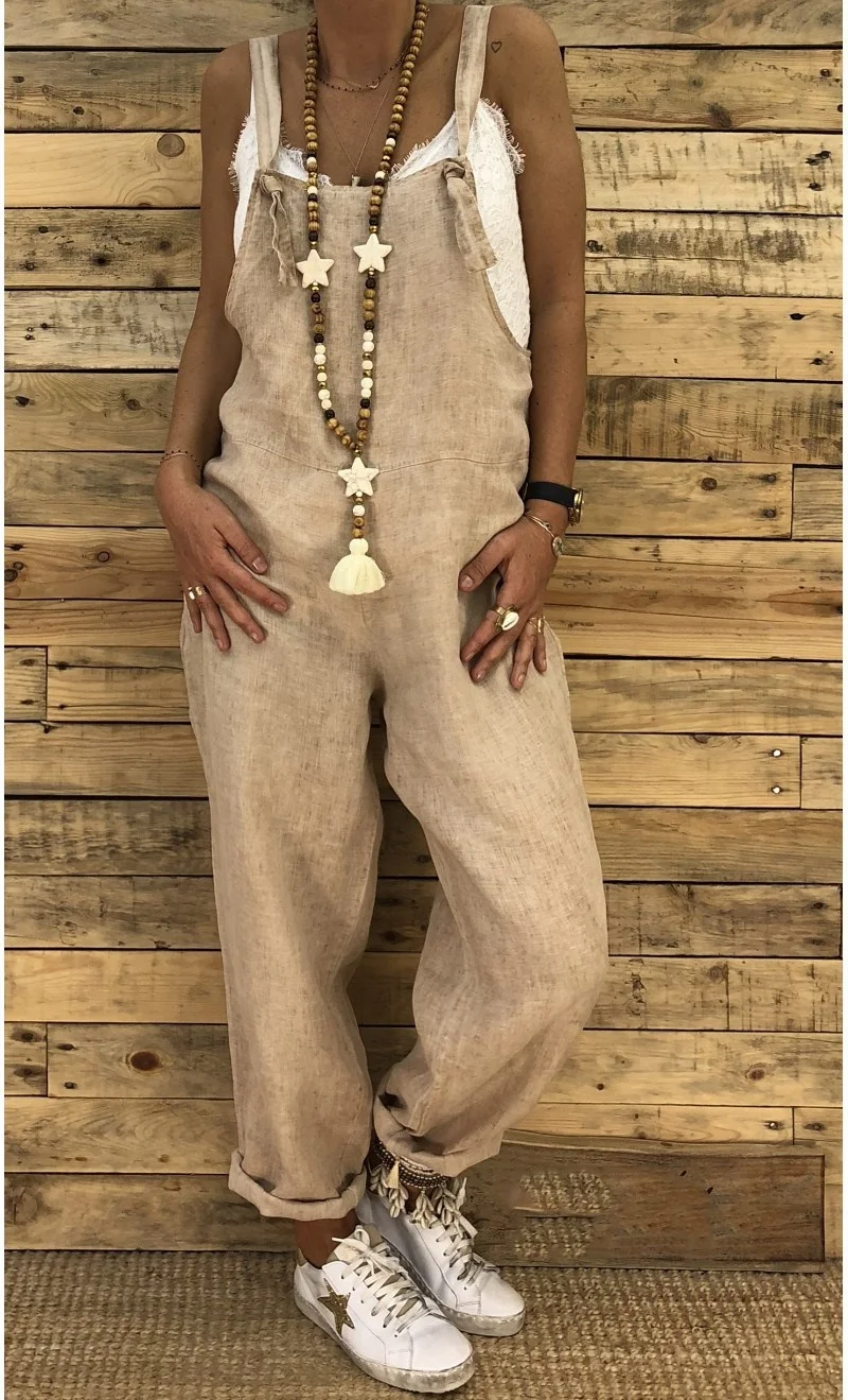 Buy Fashion Women Casual Overalls Pants Wide Leg