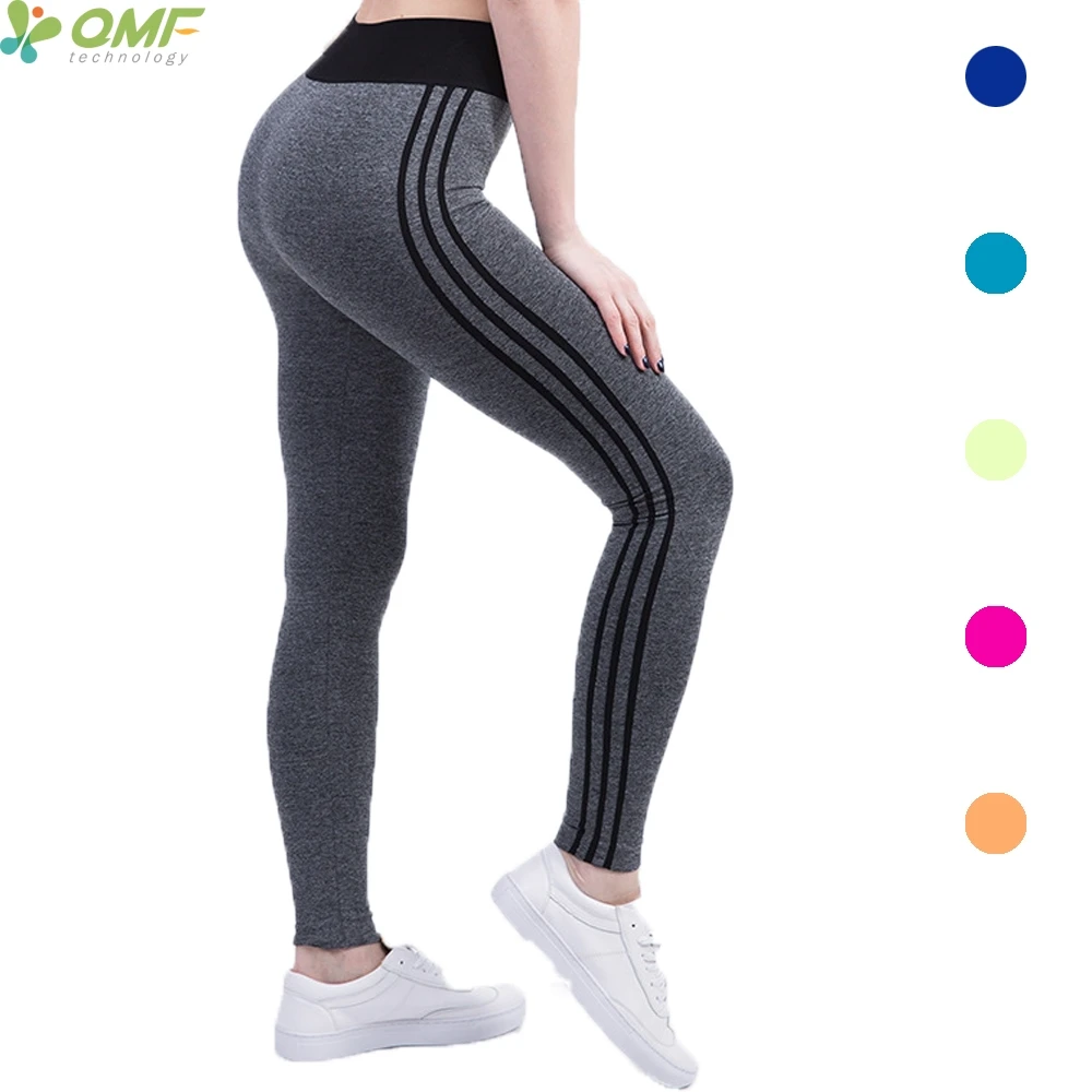 Colorful Stripes Jogging Tight Pants Women Push Up Yoga