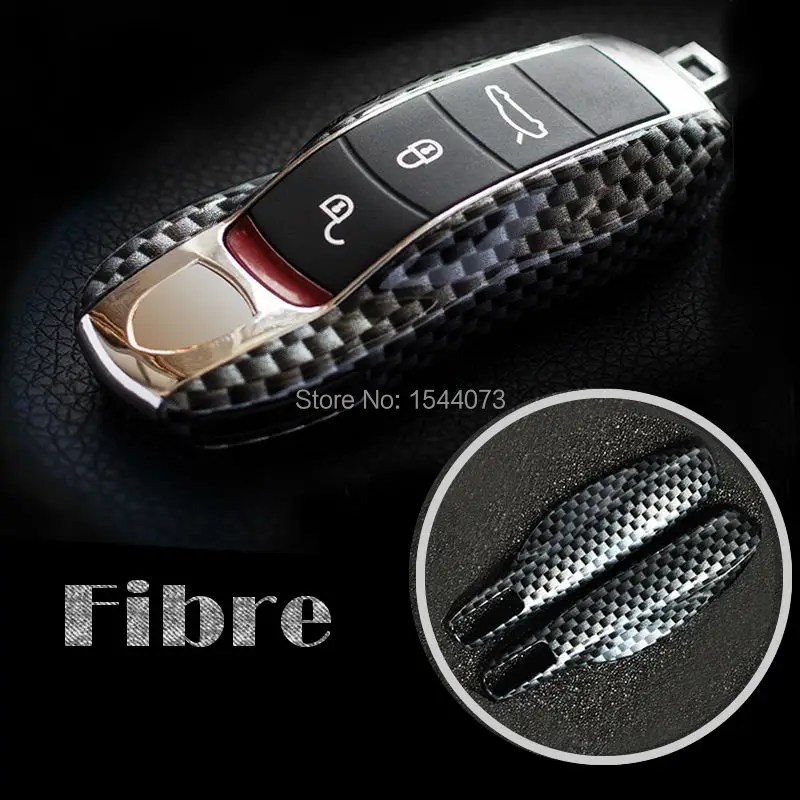 Carbon Fibre color FOB Remote Key Case Cover case for Porsche boxster cayman 911 Panamera Cayenne Macan | Автомобили и мотоциклы