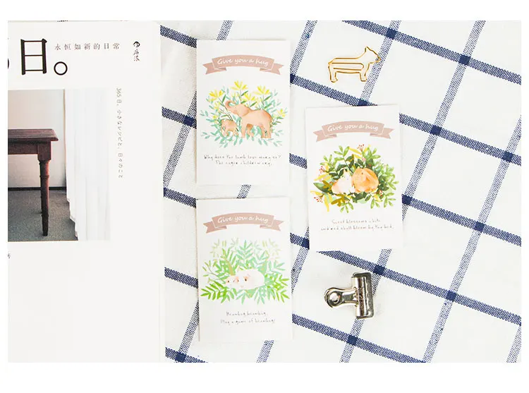 28 Sheets/Set Kawaii Cartoon Animals Lomo Card Mini Postcard/Greeting Card/Birthday Gift Card