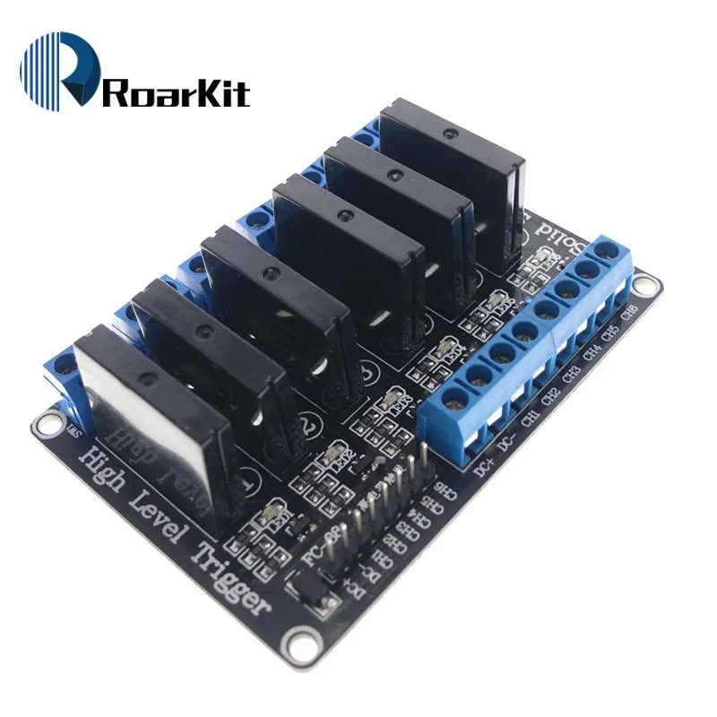

6 Channel 5V DC Relay Module Solid State High Level SSR AVR DSP for Arduino