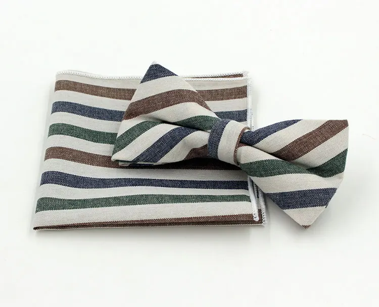 Модные Для мужчин хлопка Bow tie Hanky комплект Wowen Боути жаккардовые для Для мужчин платок свадебные Женихи бабочка S14