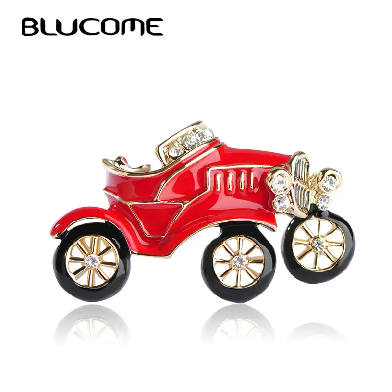 Велосипедная брошь автомобиль Blucome красная эмалированная корсажная заколка для
