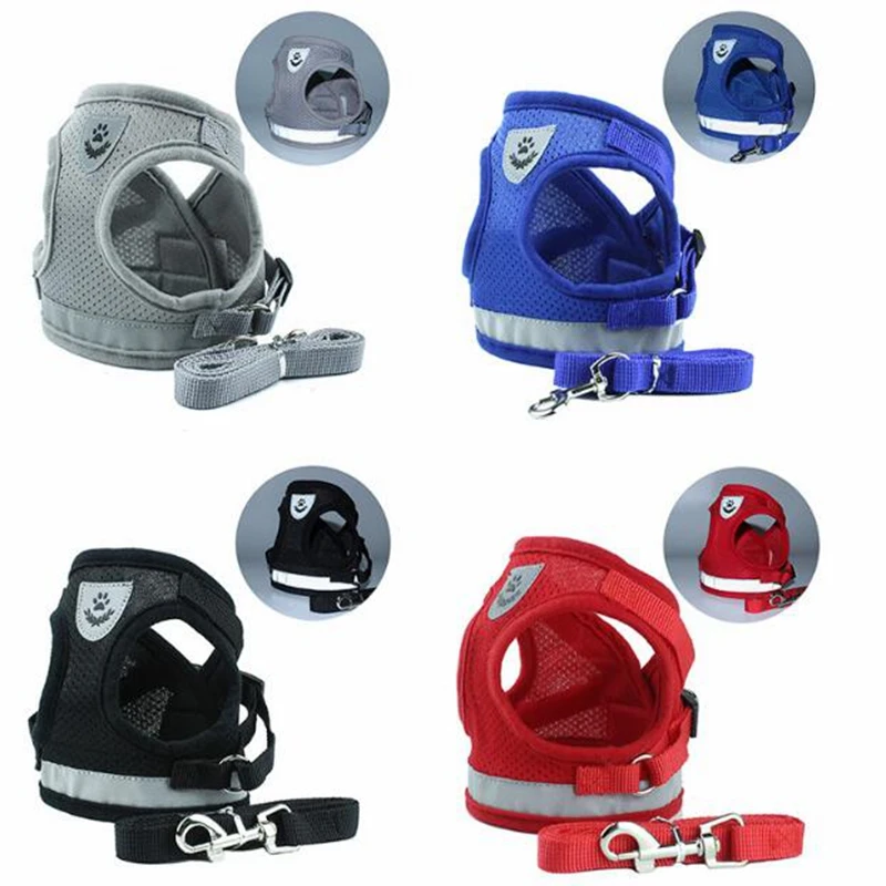 

Pet Dog Harness and Leash Set for Small Dogs Cat Harnesses Vest Safety Puppy Chest Strap Pug Chihuahu Dog Accessories