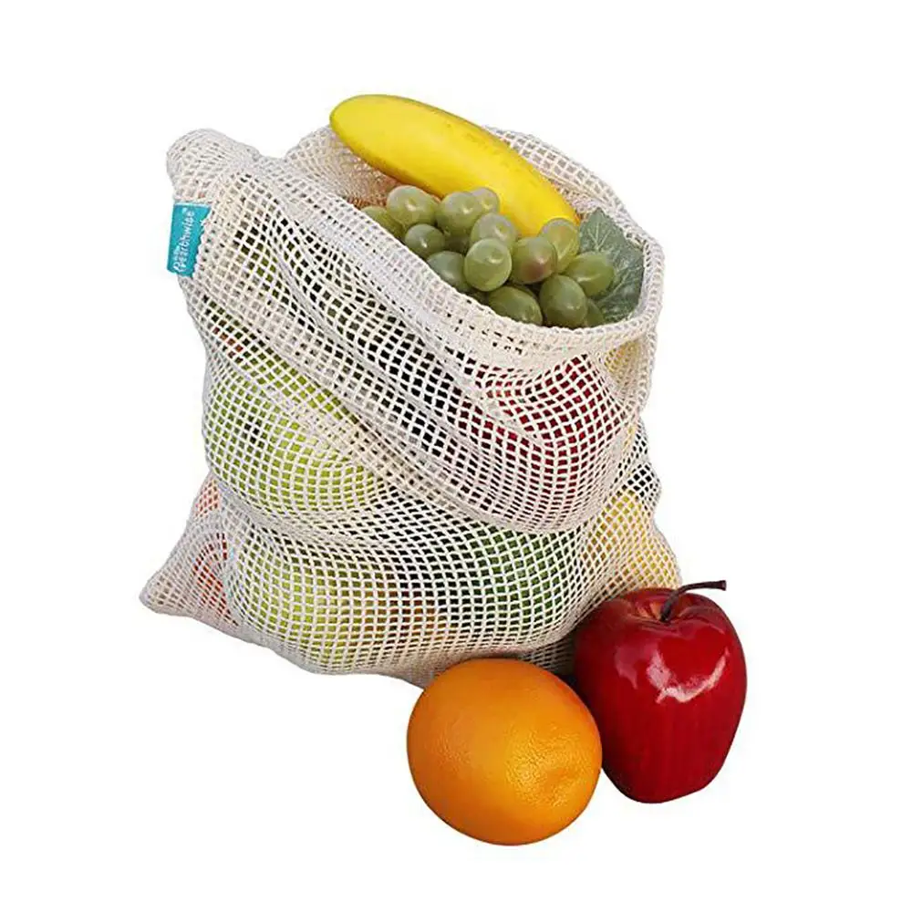 9 шт./компл. органический хлопок растительного сумки изготовленные на заказ сумки сетки для Бакалея покупок хранения фруктов многоразовая Хлопковая Сумка
