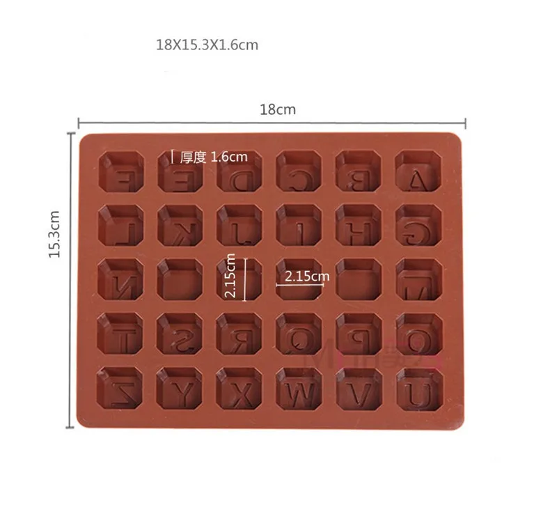 Силиконовые 26 алфавитов/буквы шоколадные формы для желе или льда торта украшения формы для выпечки