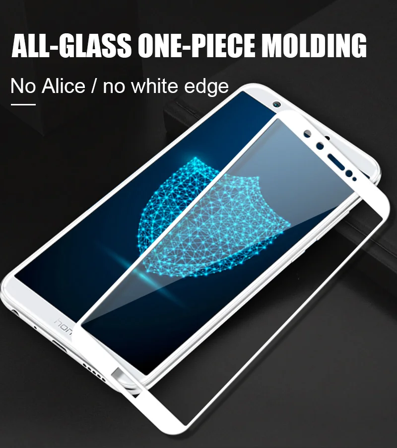 TOMKAS For Huawei Honor 9 Glass Screen Protector Frame Tempered Film Scratch Proof For Huawei P8 Lite 2017 Honor 9 8 Lite Glass