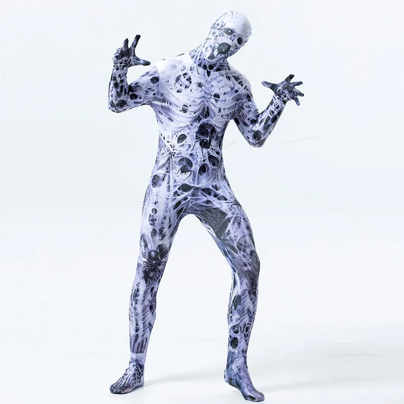 

Spider Man Halloween Horror Zombies Jumpsuit Zentail Verse Costume Adult Miles Morales Cosplay Outfit X8513