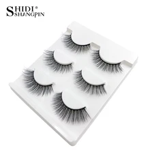 SHIDISHANGPIN ручной работы ресницы 3d норковые ресницы Макияж Длинные Накладные ресницы из Натурального Волоса полный полосы ресницы макияж, накладные ресницы X10