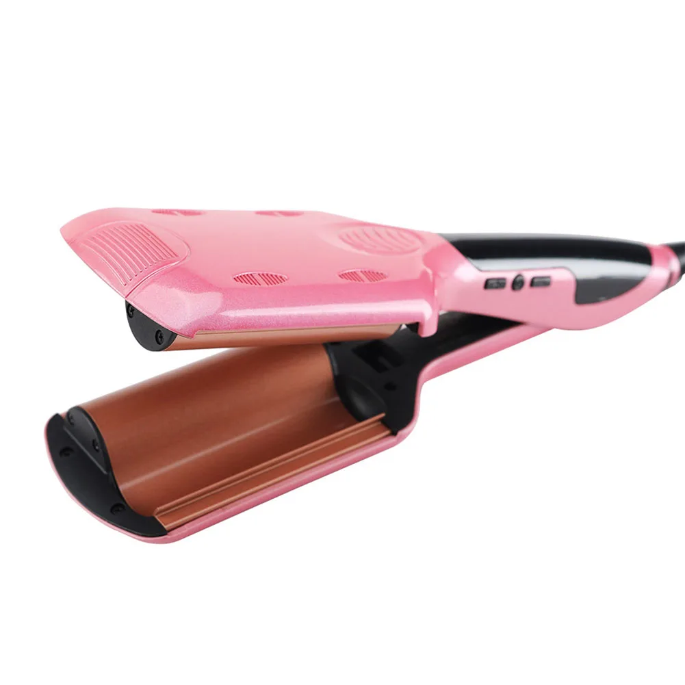 

26/32 mm Wave Curling Iron Ceramic Hair Curler Professional Deep Wavy Curler LED Temperature Hair Three Tube Hair Curler Roller