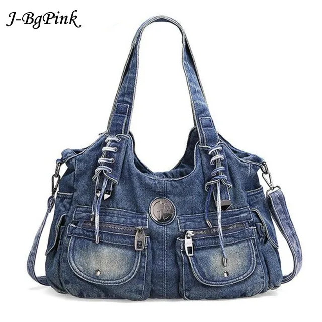 Cowboy Bag Fashion Women Bag Vintage Casual Denim Handbag Lady Large ...