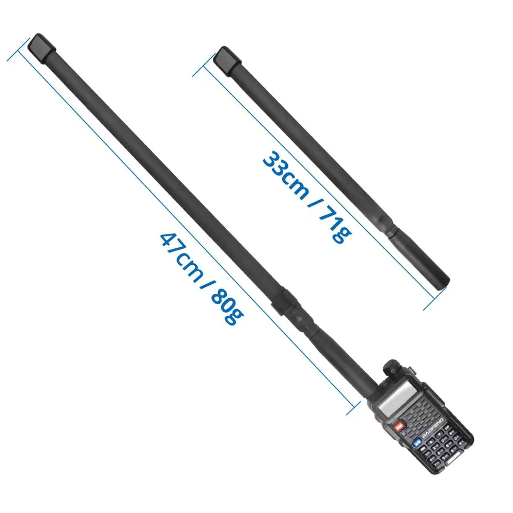 Портативная рация Складная тактическая антенна SMA-F UHF VHF Двухдиапазонная для Baofeng UV-5R UV-82 радиосвязь