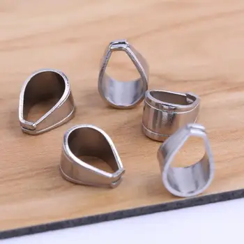 

onwear 10pcs 8x11mm Stainless Steel pendant pinch bail clip diy jewelry connector findings
