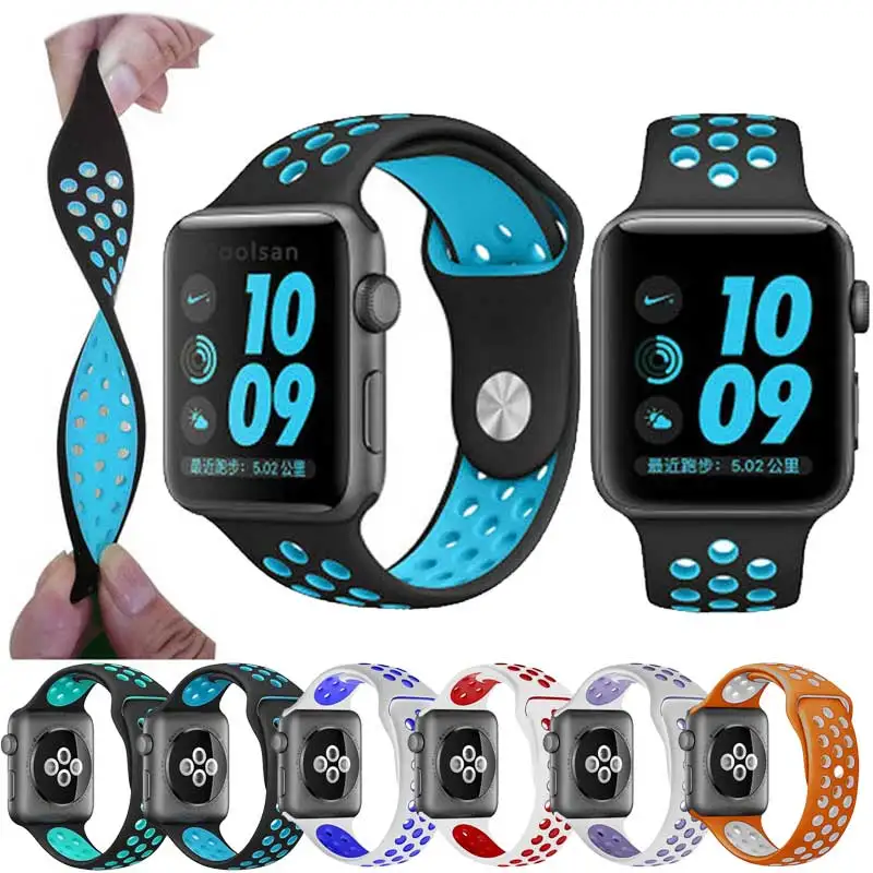 

38mm 42mm watch band for Apple Watch original with Breathable silicone watch strap band for iWatch apple watch strap