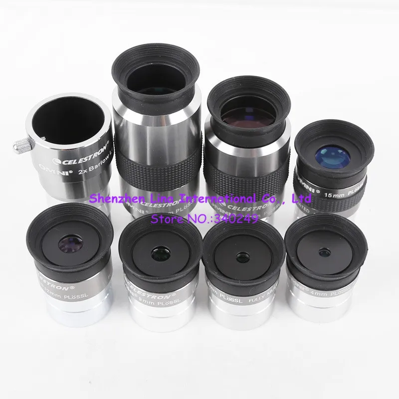 

OMNI PLOSSL 1.25 Inches Astronomical Telescope Eyepiece Optical Glass 4mm 6mm 9mm 12mm 15mm 32mm 40mm 2X Barlow Microscope Lens