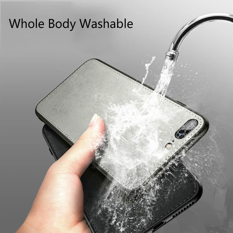 New Fabric Ultra-thin Canvas Silicon Phone Case For iphone 7 8 6 6s Plus X Xs Max Xr Cloth Texture Soft Protective Cover Coque