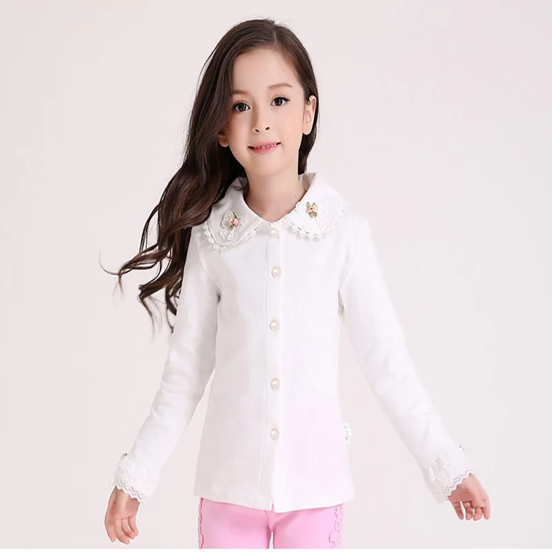 

Girls Shirt spring autumn Long Sleeved Child Shirt Girls Clothes 3 6 7 9 10 11 years old Children's shirt girls school blouses