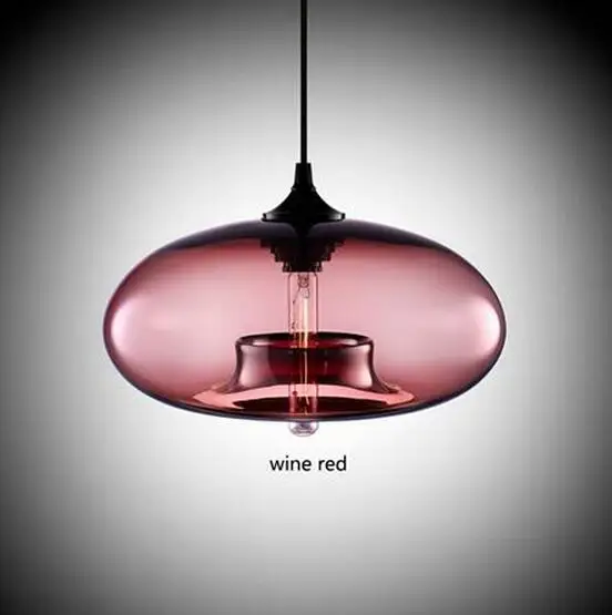 Новые простые современный висит 6 Цвет Стекло шар подвесные светильники e27/e26 для Кухня Кафе Ресторан Бар