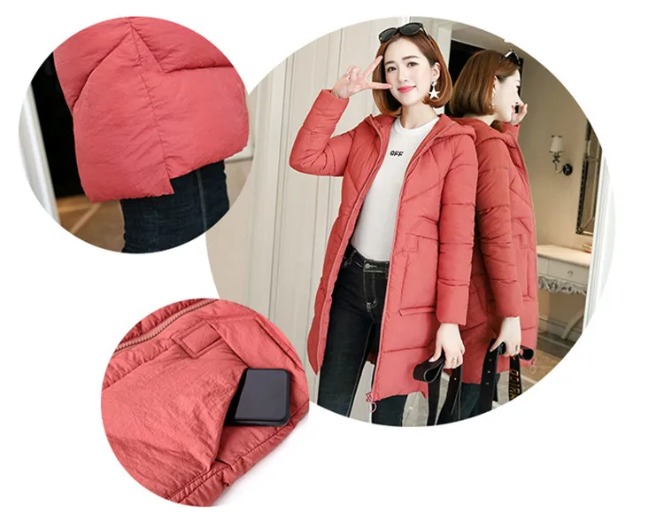 Winter Jacket Women Plus Size 3XL Women's Coats And Jackets Hooded Solid Women Winter Coat Long Zipper 2018 LZ978 (21)
