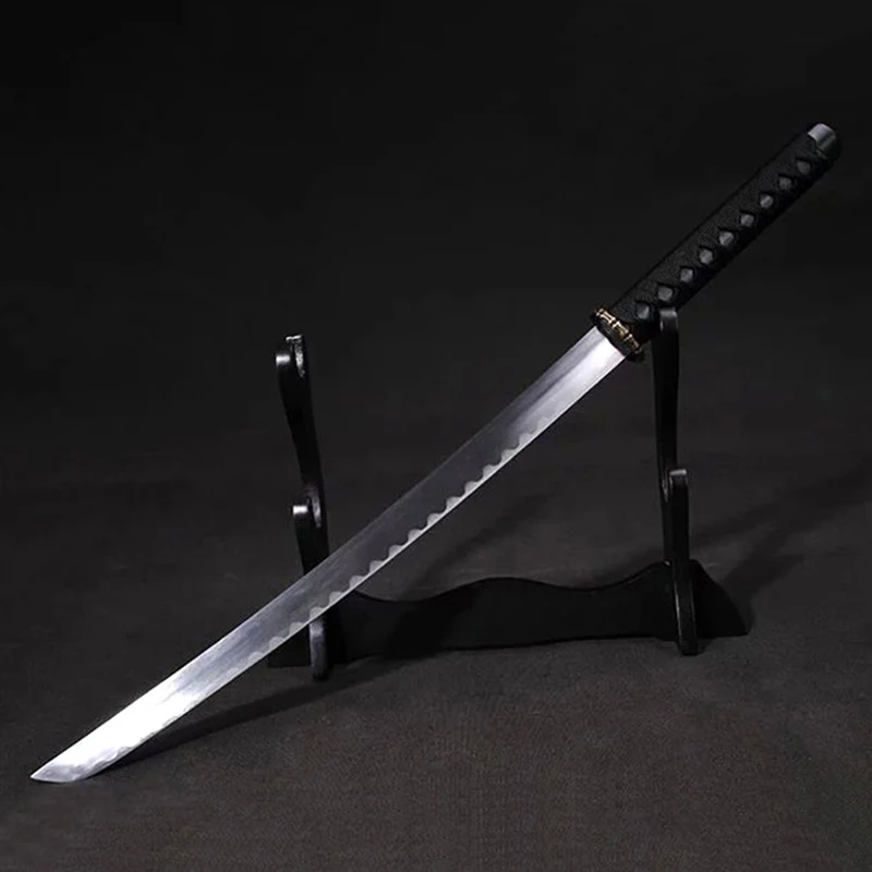 Японский классический самурайский черный меч и украшения для дома металлические изделия ручной работы Черная японская катана
