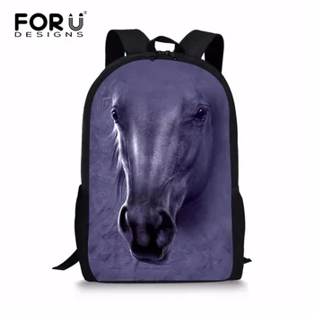 

FORUDESIGNS Teenager Girls School Bags 3D Animal Print Book Bags for Kids Boys School Student Kids Shoulder Bags Men Satchels