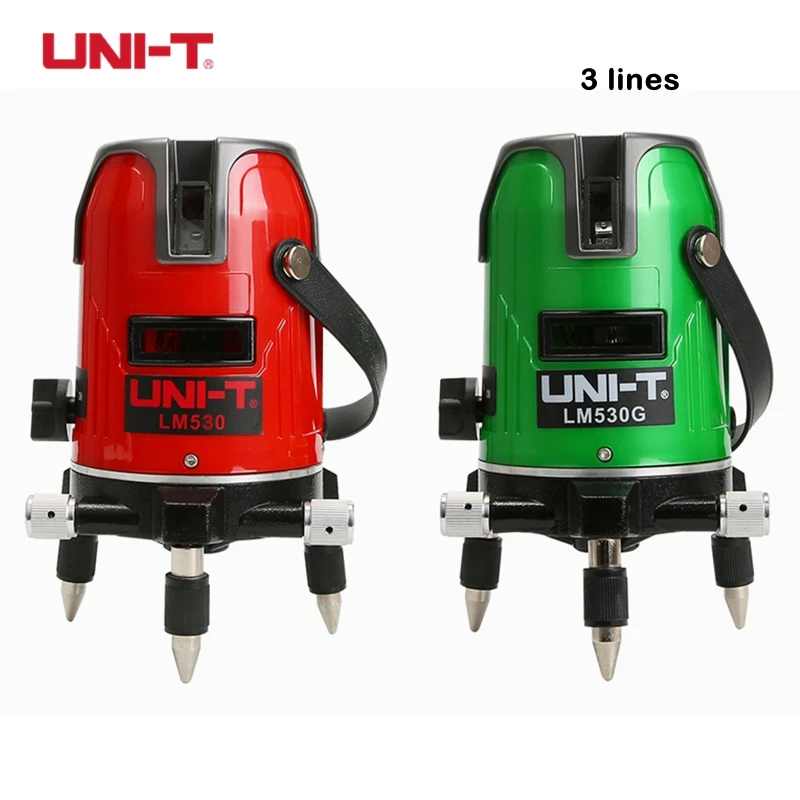 

UNI-T LM530 Laser Level Red Beam Line LM530G Laser Levels Green Laser 2 Cross Line 360 self- leveling Tools Indoor Outdoor