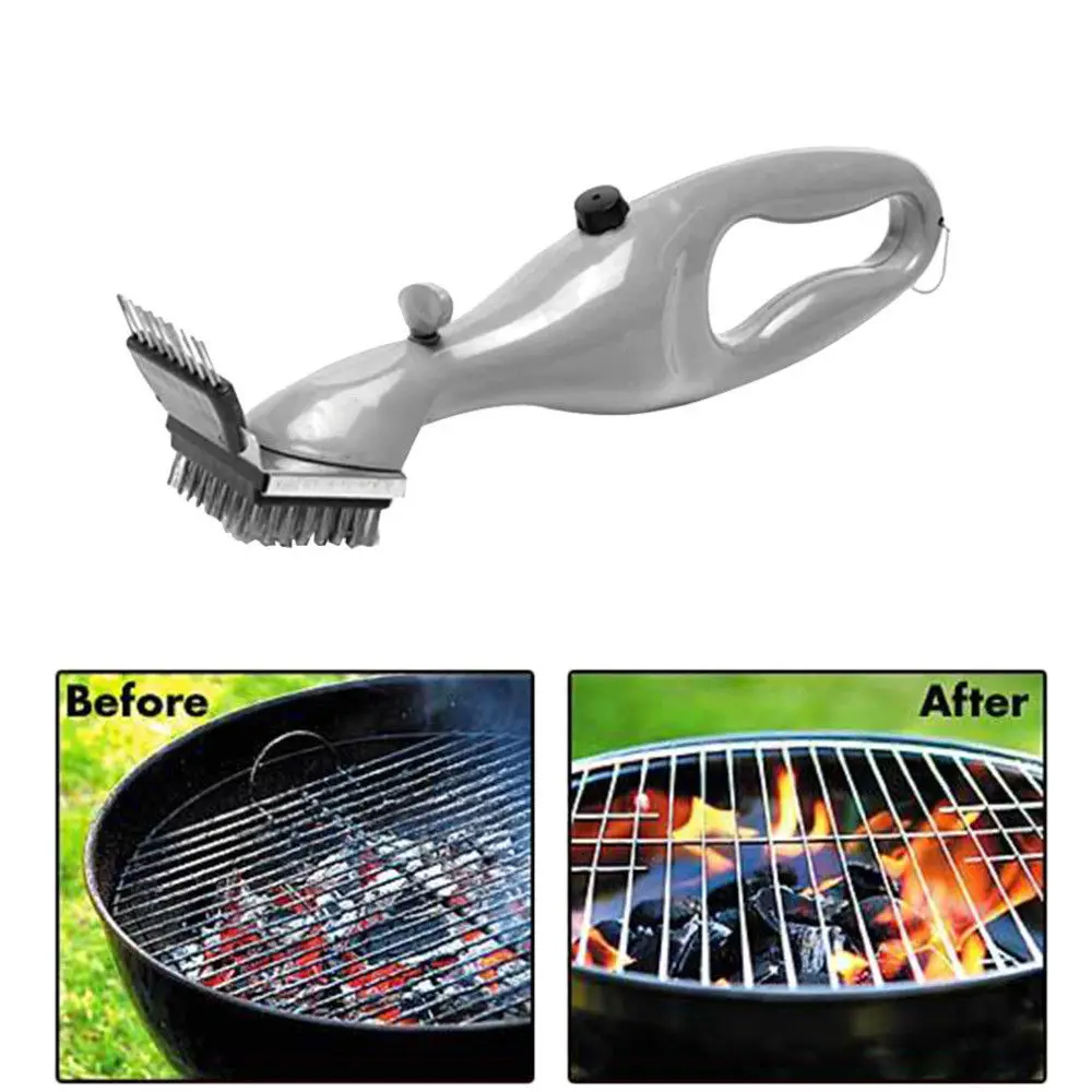 Stainless Steel Strong Barbecue Brush BBQ Cleaning Brush Wire Brush Soot Stain Wash Outdoor Dinner Brush Kitchen Accessories