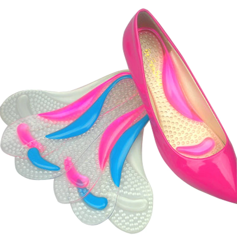 5 pairs Women's silicone gel flat foot arch support insole high heel