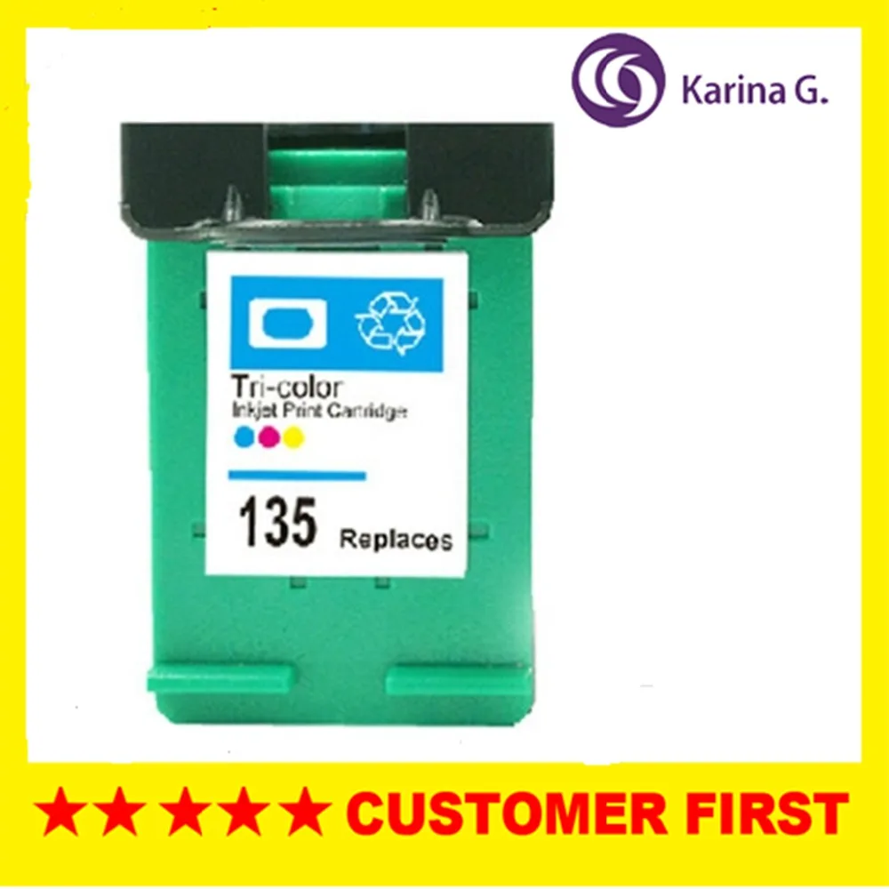

1X ink cartridges For  HP135 For HP 135 For HP Photosmart 2573 2613 8753 PSC 1600 1613 2350 2353 2355 Deskjet 460 5743 5940 5943