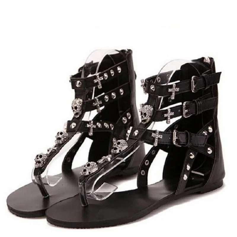 zipper gladiator sandals