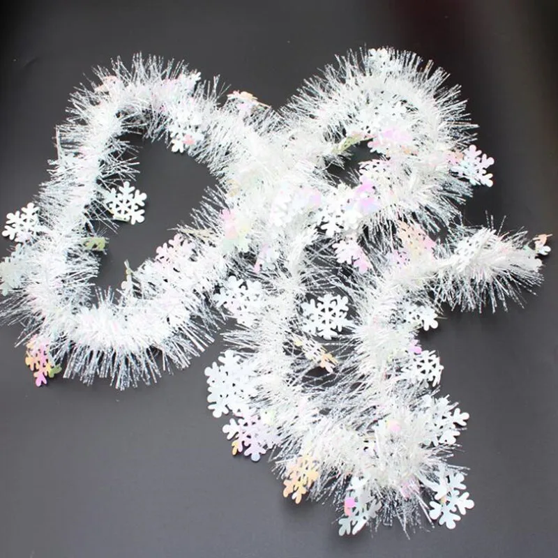 Новая красочная лента из снежинок мишура-гирлянда Рождественская елка висячие украшения вечерние украшения