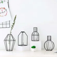 Нордический стиль INS абстрактные железные стеклянные цветочные стеллажи для вазы цветочный горшок Свадебные украшения дома аксессуары настольные украшения 1 шт