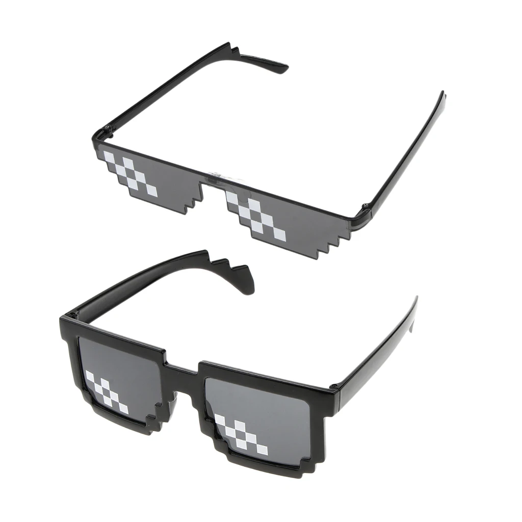 Sunglasses Men Women Glasses Men Women Funny Shades 8 Bits Pixel Mosaic Glasses Party Mosaic Vintage Eyewear