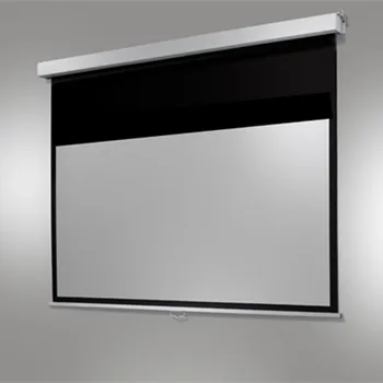 

81'' Manual pull down projection projector screen with 16:9, Wall/ceiling mounting and good for false ceiling installation
