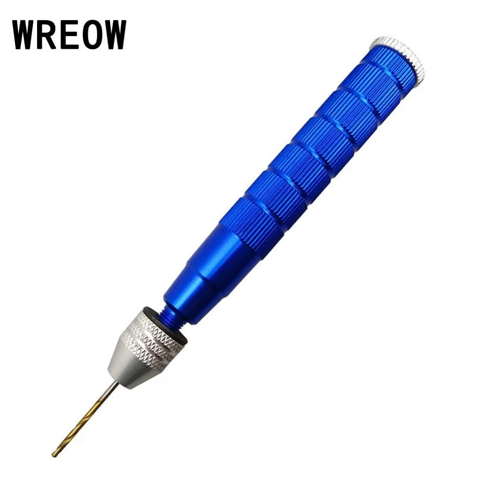 

1pc Mini Micro Drill Aluminum Semi Automatic Manual Hand Twist Drill Chuck Drill Bit 0.3-3.2mm For Electronics Crafts Jewelry