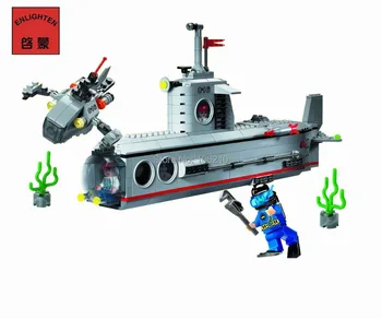 

No.816 Submarine Enlighten Building Block Set,3D Construction Brick Toys, Educational Block toy Children without original box